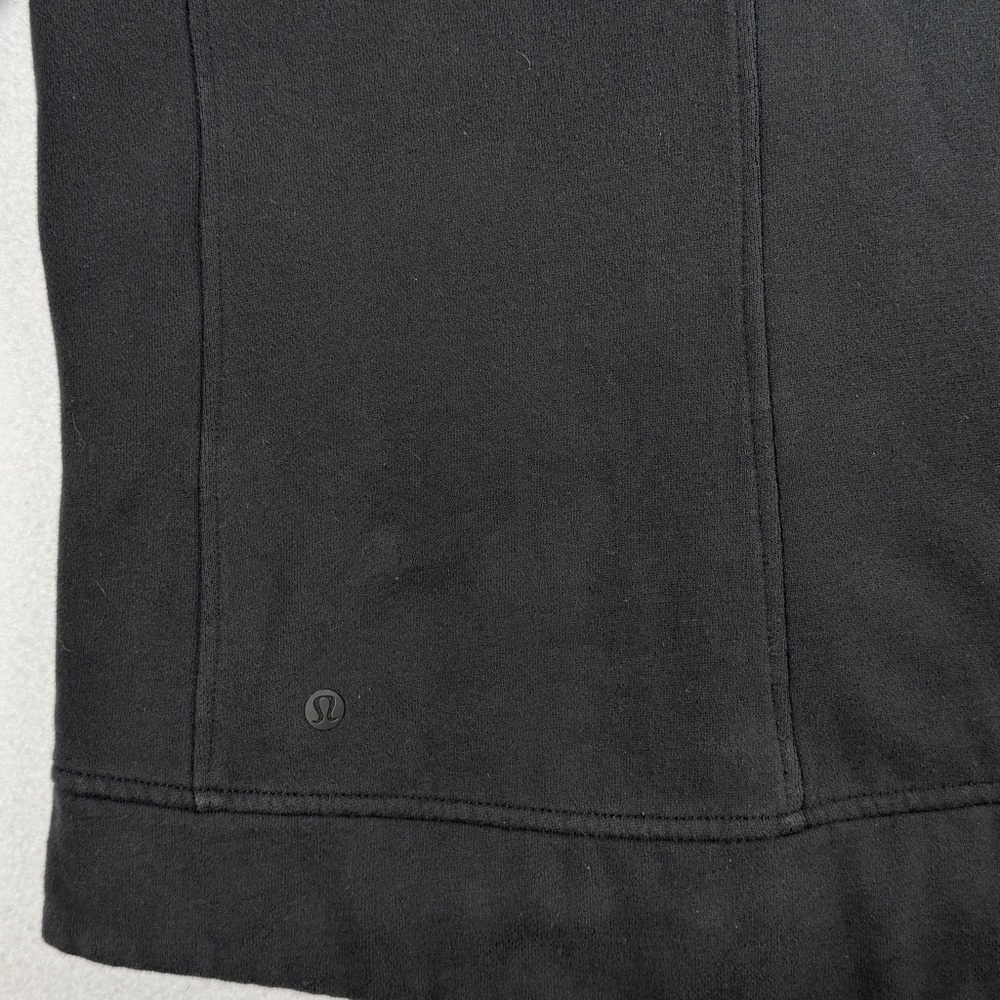 Lululemon Women's Fleece Be True Asymmetrical Mock Neck Jacket Black Sz 6 - Picture 10 of 11